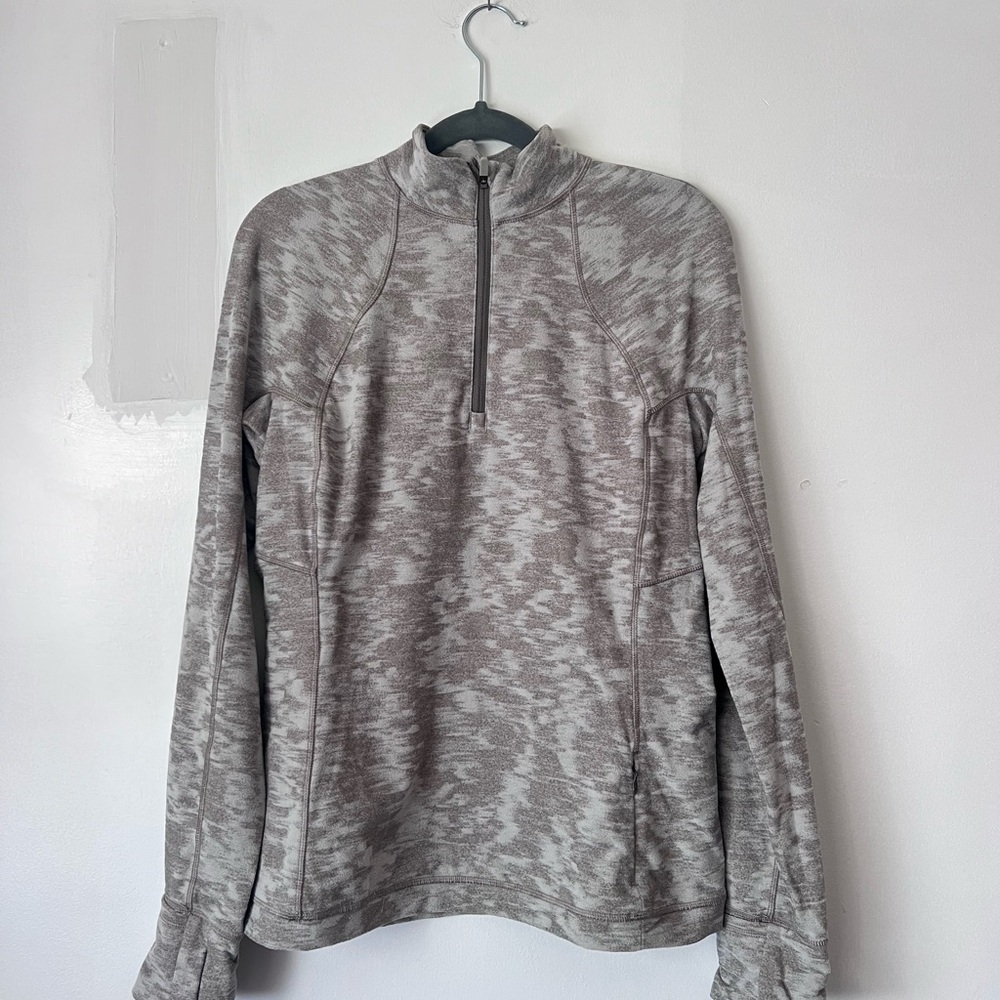 lululemon athletica Stone Heathered half-Zip Jacket Size 10